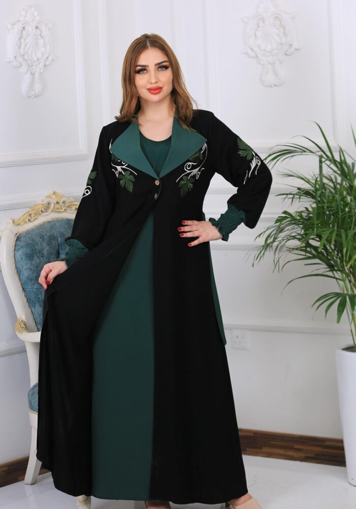 WhatsApp Image 2025-01-25 at 11.02.37 عبايه ملكيه كلاسيكيه انيقه, حزام فستان تطريز مكنيه كم مطاط