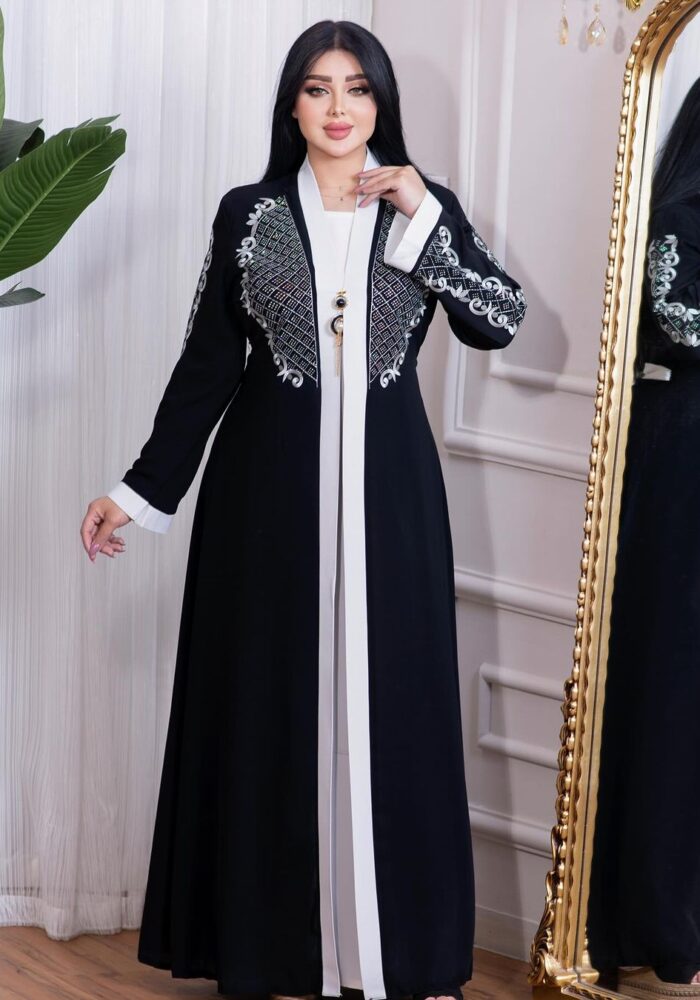 عبايه ملكي تطريز امام مع فصوص سوار فسكي اصلي