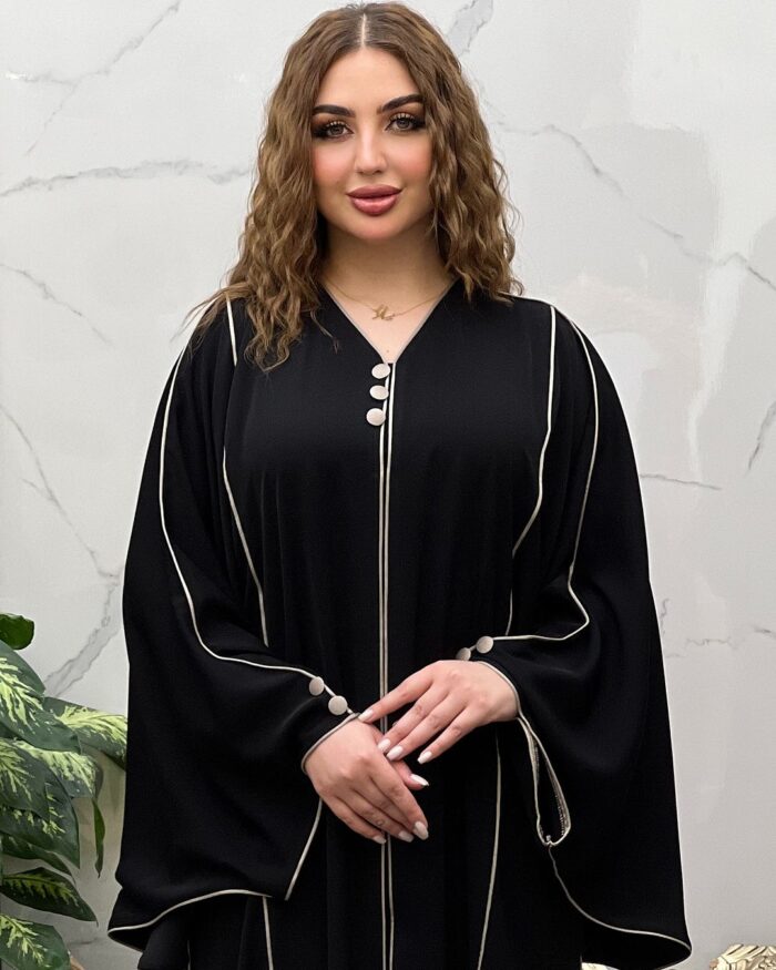 عباية نص بشت أنيق مرره تحديد قيطان سكري