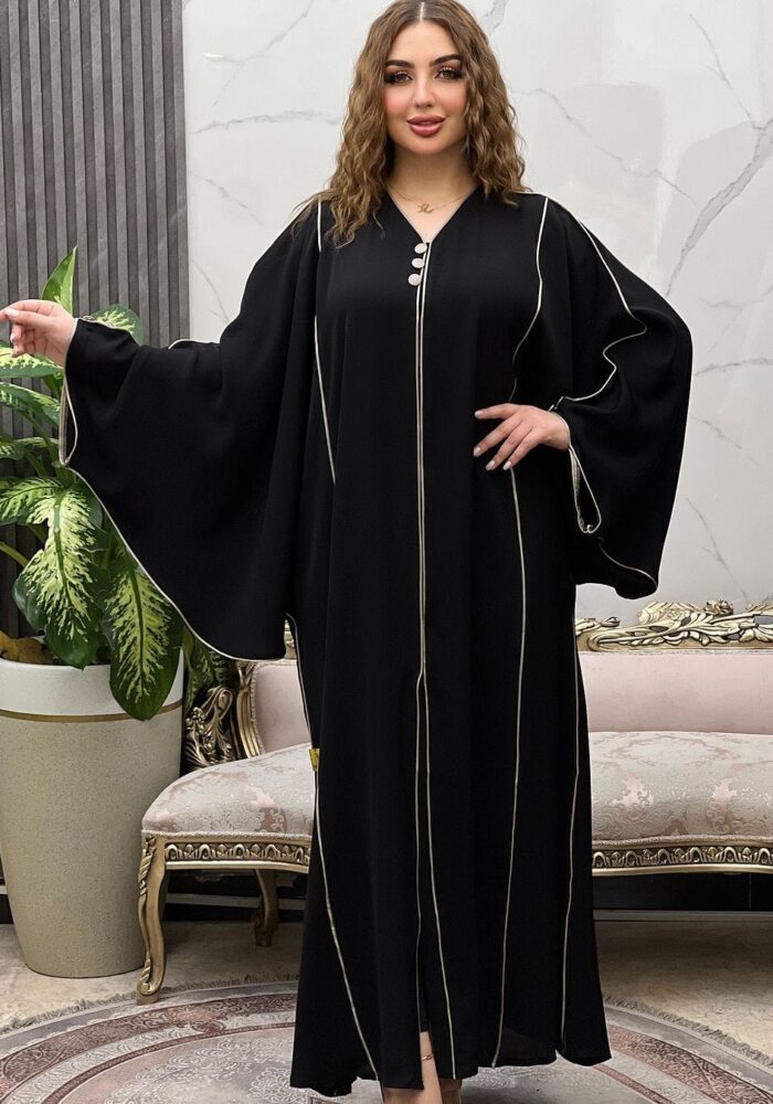 عباية نص بشت أنيق مرره تحديد قيطان سكري