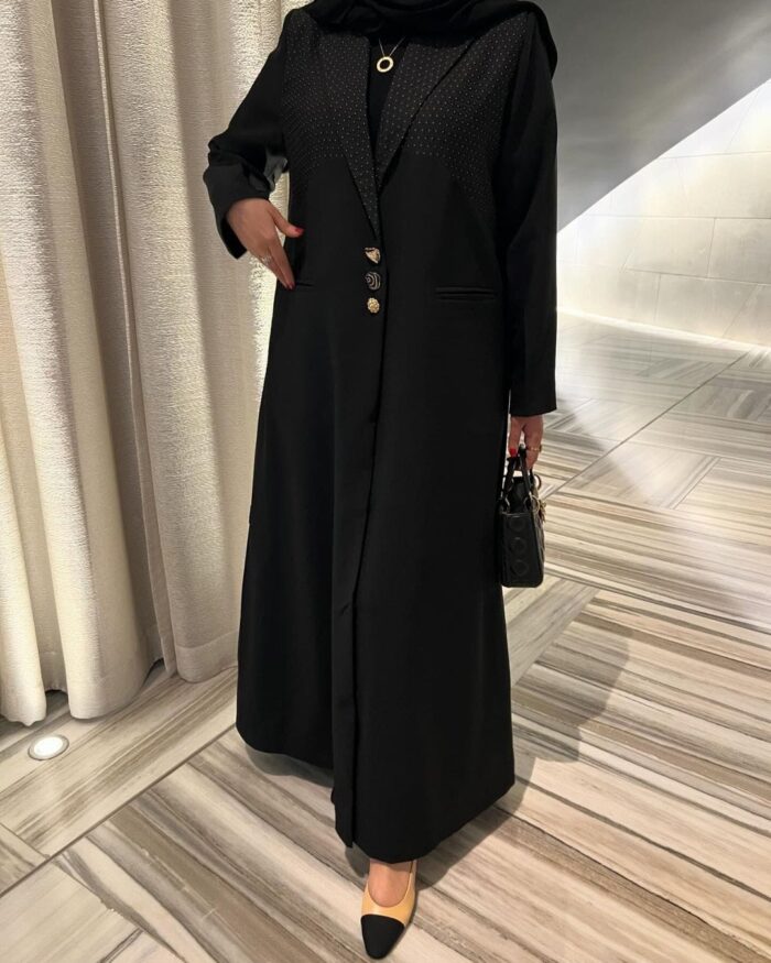 عبايه ملكي للدوامات والطلعات قماش ملكي واقف