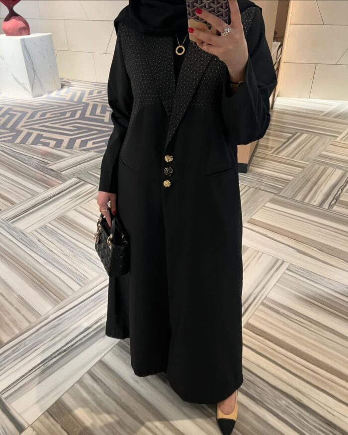 عبايه ملكي للدوامات والطلعات قماش ملكي واقف