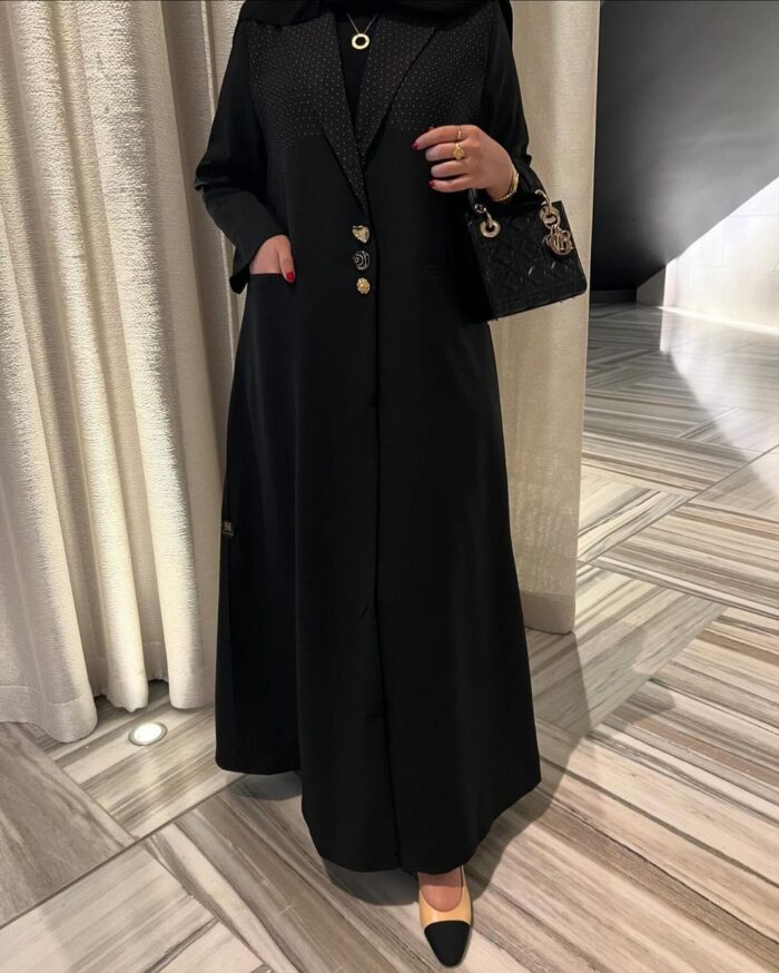 عبايه ملكي للدوامات والطلعات قماش ملكي واقف