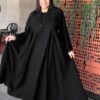 عبايه ملكي كلوش كامل كسره خلف امام قلاب تغطيه الصدر كم ساده