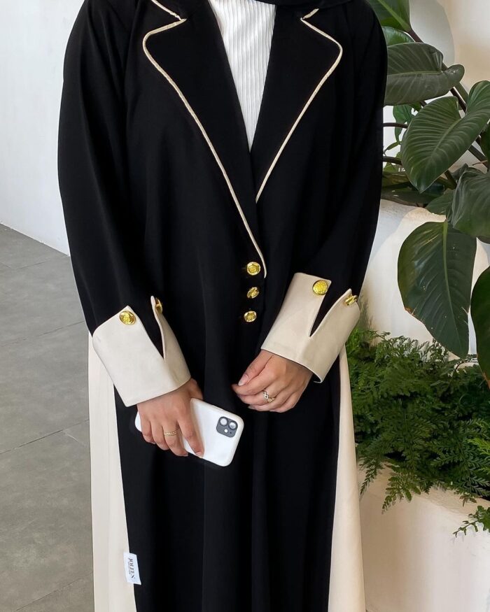 عبايه انيقه للدوام كشخه تحديد سكري جوانب كم مقلوب