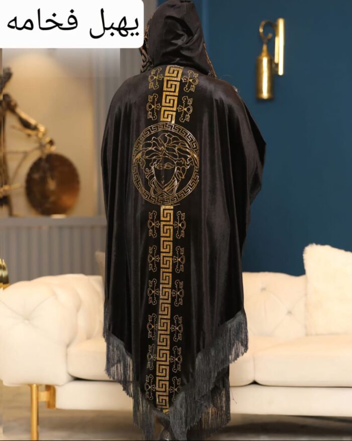 وشاح المناسبات مخمل القماش فصوص ذهبي