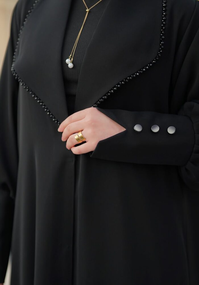 عبايه ملكي قلاب تحديد تطريز فخم