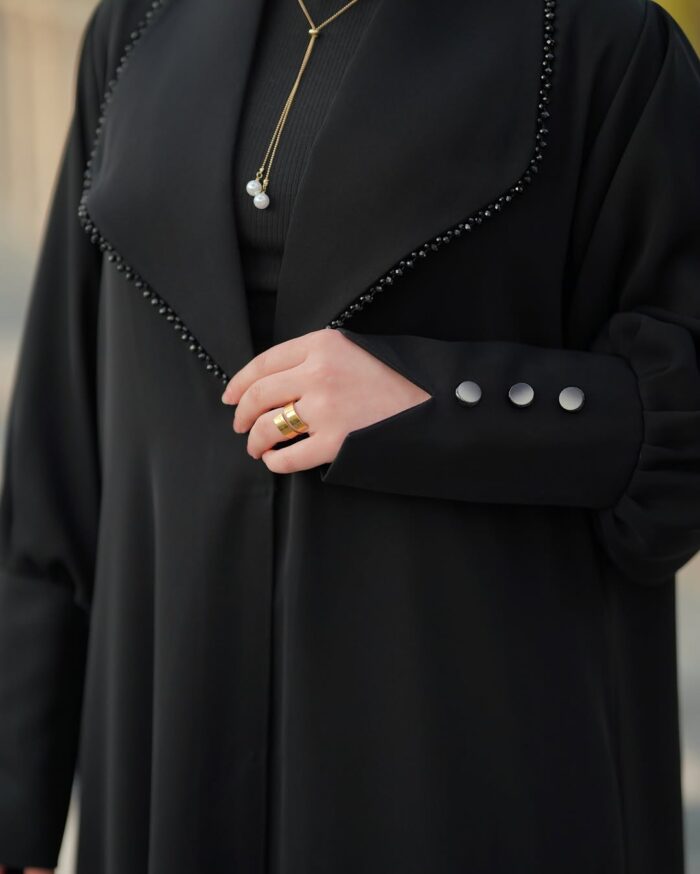 عبايه ملكي قلاب تحديد تطريز فخم