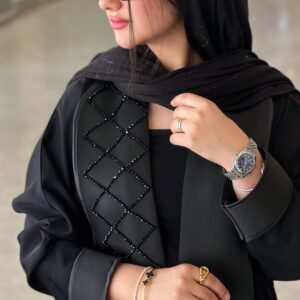 عبايه ملكي تطريز امام مع فصوص سوار فسكي اصلي