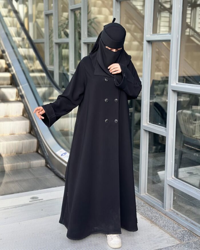 عبايه نص كلوش تهبل جيوب مخفيه انيقه