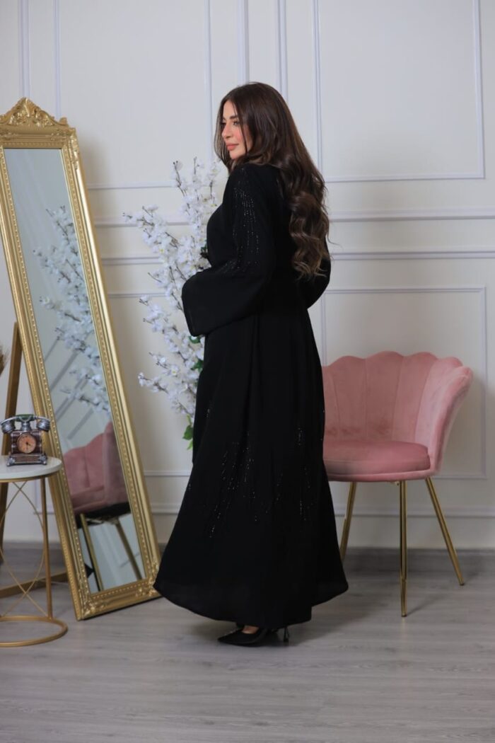 عبايه نص كلوش أنيقه كرستال أصلي