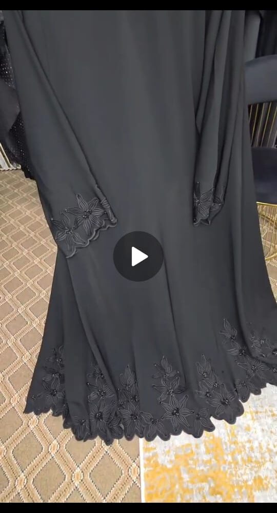 عباية تطريز اسود فخامه للمناسبات
