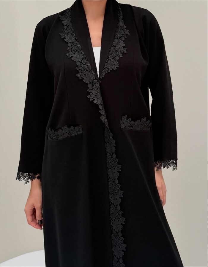 عباية مخمل كوري لف جيوب كلفه تحديد