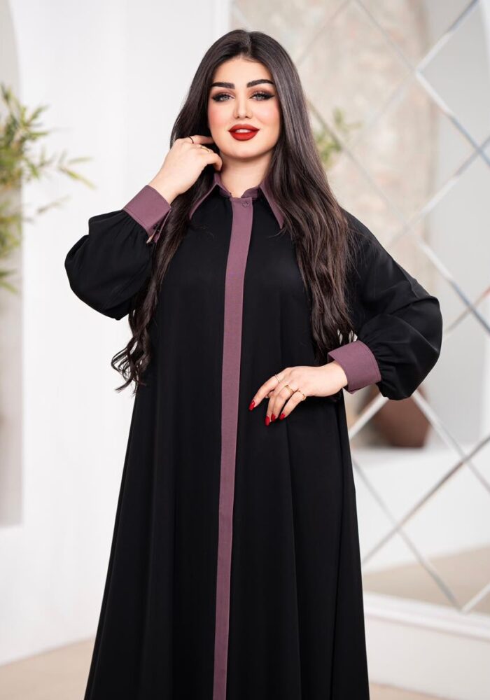 عبايه نص كلوش تهبل ساده جيوب مخفيه