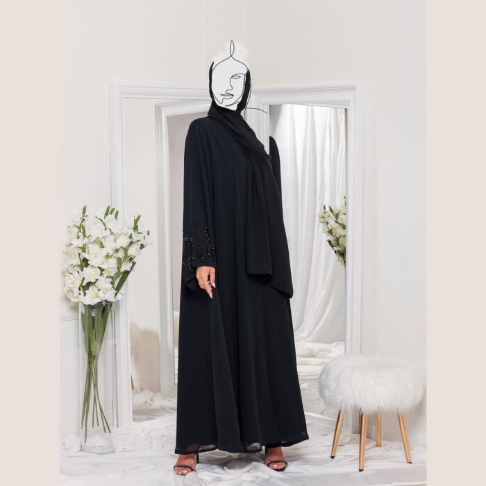 عبايه انيقه للكشخه تهبل دبل شيفون تبرق وترعد