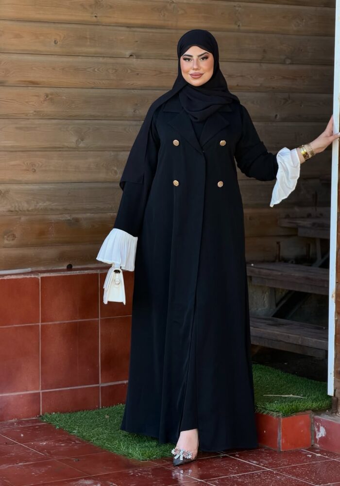 WhatsApp Image 2026-02-15 at 9.16.45 AM (1) عبايه نص كلوش تهبل أنيقه للطلعه