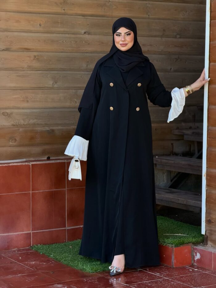 WhatsApp Image 2026-02-15 at 9.16.45 AM (1) عبايه نص كلوش تهبل أنيقه للطلعه