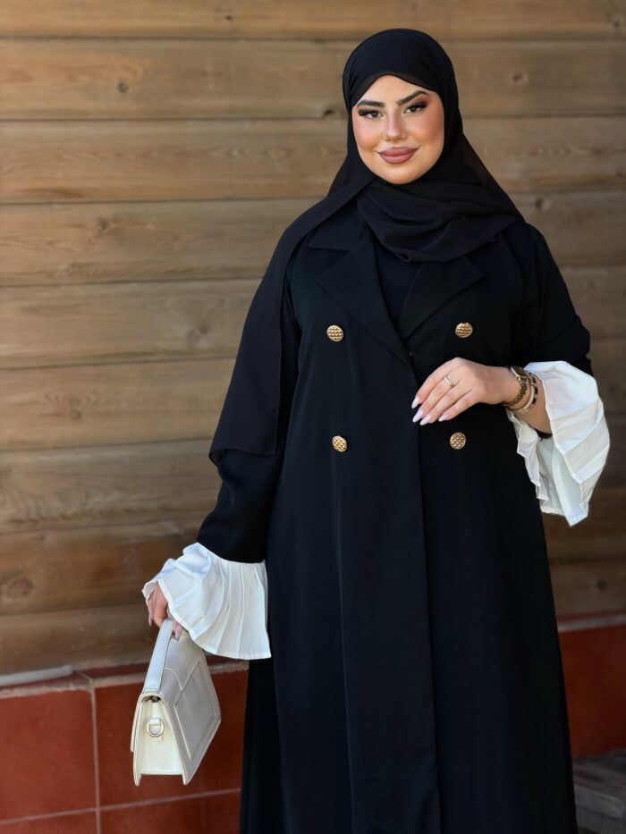 WhatsApp Image 2026-02-15 at 9.16.46 AM (2) عبايه نص كلوش تهبل أنيقه للطلعه