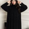 عباية تطريز اسود فخم